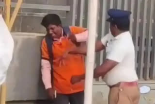 Traffic constable shifted out for slapping food delivery man in Coimbatore