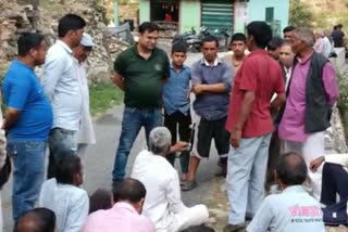 Villagers pitched tents and protest against mining