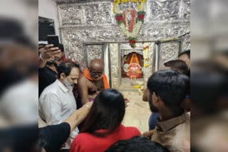 Actor Raghavendra Rajkumar visited Huligemma temple