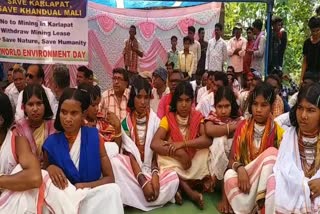 tribals protest for Khandual Mali protection in kalahandi