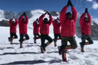 ITBP practice Yoga at 22,850 feet of Himalaya