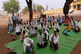 Farmers agitation continues in Nava Raipur