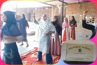 Muslim Girls Taking Training in Hijab