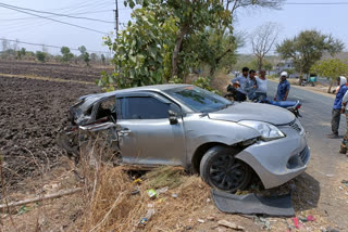 Tractor and car collide car blown up