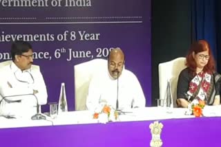 On completion of eight years of Modi government Cooperation Minister presented report card