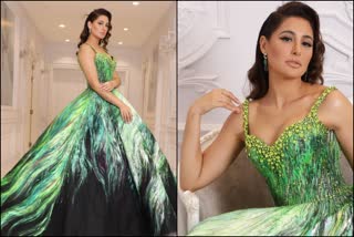 Nargis Fakhri  Nargis Fakhri latest photos  Nargis Fakhri instagram  Nargis Fakhri iifa 2022  Nargis Fakhri green gown  നര്‍ഗീസ് ഫക്രി ചിത്രങ്ങള്‍  നര്‍ഗീസ് ഫക്രി ഇന്‍സ്റ്റഗ്രാം ചിത്രങ്ങള്‍  ഐഐഎഫ്എ പുരസ്‌കാരദാന ചടങ്ങില്‍ നര്‍ഗീസ് ഫക്രി