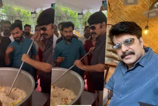 Mammootty opens biriyani pot  Rorschach location  Rorschach location video viral  ബിരിയാണി ഇളക്കി മമ്മൂട്ടി  Rorschach first look  Rorschach is based on novel Watchmen  Rorschach cast and crew  Rorschach test  Facebook post on Rorschach location