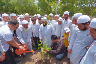 Tree planting at Jamia Mahade Millat on world environment day