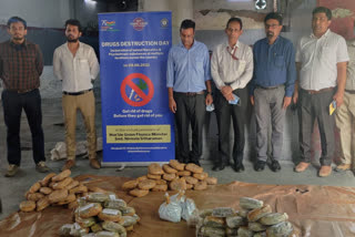 custom burn out 132 kg banned things on drugs destruction day