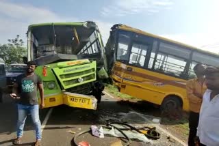 College bus and KSRTC Bus accident