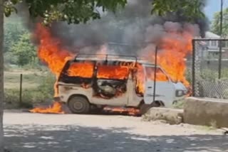 School Van Catches Fire