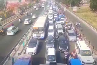 heavy traffic jam