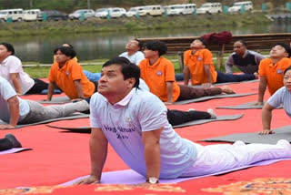 yoga festival count down by minister sonowal at remote arunachal