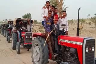 A farmer's son came in 51 tractors to get married