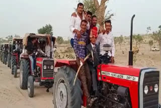 barmer tractor procession