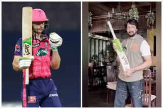 cricketer jos buttler giffted bat to actor kiccha sudeep