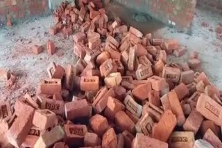 Substandard material used in school in Faridabad