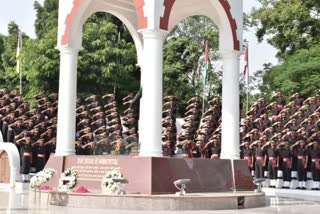 wreath laying ceremony held at war memorial at IMA before passing out parade