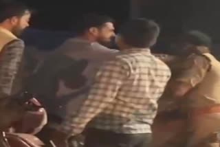 minister nephew assaulting to platoon commander in bareilly