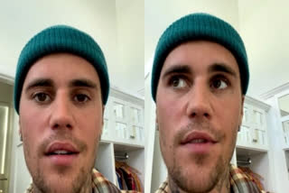 justine bieber  justine bieber face  justine bieber face paralysis  justine bieber instagram  justine bieber world tour cancelled  justine bieber health  ജസ്‌റ്റിന്‍ ബീബര്‍ മുഖപക്ഷാഘാതം  ജസ്‌റ്റിന്‍ ബീബര്‍ ആരോഗ്യപ്രശ്‌നം  ജസ്‌റ്റിന്‍ ബീബര്‍ രോഗം