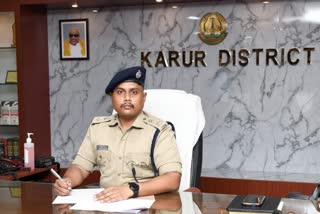 karur-district-superintendent-of-police-sundaravathanam-is-take-charge கந்துவட்டி பிரச்சனை, பள்ளி குழந்தைகள் பிரச்சனைகளில் தனிக்கவனம் - புதிதாகப் பொறுப்பேற்றவுடன் கரூர் எஸ்பி அதிரடி பேட்டி