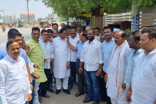 BJP workers with Raosaheb Danve