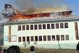 Fire at Madrasa Anwarul Uloom in Kokernag