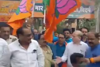 nagpur bjp celebration three candidate win rajyasabha election