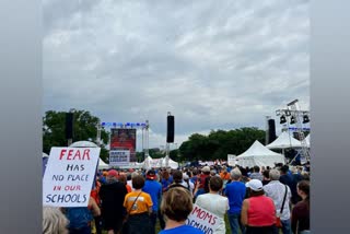 Mass protests held across Washington DC to condemn gun violence in US