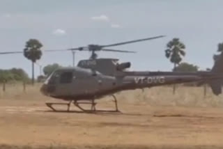 Man flies in Helicopter to attend Temple festival in Thoothukudi