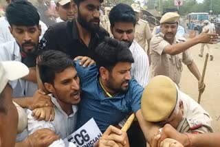 Scuffle between Police and Unemployed