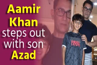 Aamir Khan steps out with son Azad for shopping