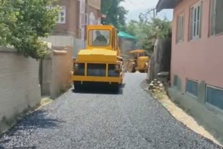 Macadamisation of Road in Tral