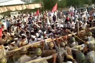 Farmers Uproar in Churu, Farmer Protest in Taranagar