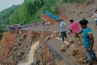 heavy landslide hits assam