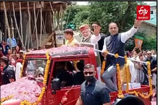 PM Modi road show in Dharamshala Himachal Pradesh