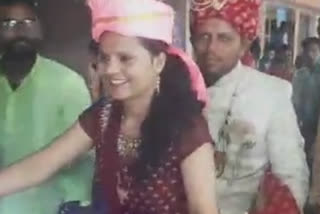 Video Gaya bullet bride back in action as she carries groom brother to wedding