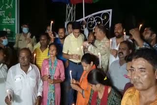 Candle march of DC Chhavi Ranjan and SSP Surendra Kumar Jha in Ranchi