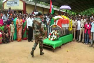 ಮೃತ ಯೋಧನಿಗೆ ಅಂತ್ಯಕ್ರಿಯೆ