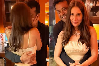 Kim Sharma kissed to beau Leander Paes on his birthday see pics