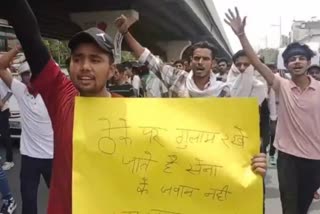 Protest on agnipath in haryana