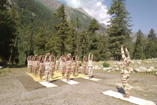 ITBP jawans practice yoga