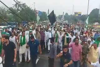 Rakesh Tikait foot march in Haridwar