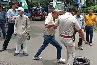 Congress Agitation in Durgapur to protest against ED investigation on  National Herald Case