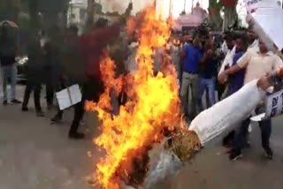 burns effigy of PM Modi