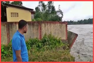 Erosion threatens Baruajhar L.P.School at Dalgaon