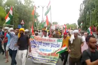 protest against agnipath scheme in rohtak