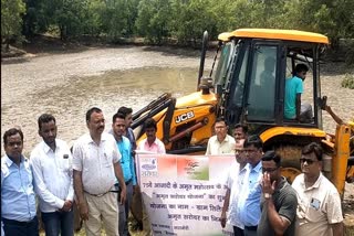 foundation stone laid for construction work of Amrit Sarovar in Giridih