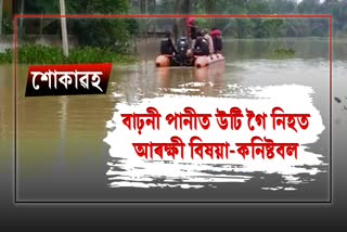 বাঢ়নি পানীত উটি গৈ প্ৰাণ হেৰুৱালে দুই কৰ্তব্যৰত আৰক্ষীয়ে