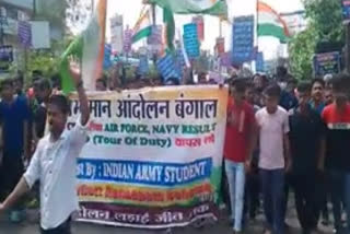 protest in Barrackpore due to Agnipath Scheme protest